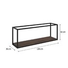 Nicho Aéreo Estilo Industrial 120cm Active Yescasa Nogal