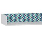 Nicho Aéreo Maior Retrô Branco Estampa Azul - Be Mobiliário