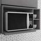 Nicho Aéreo Para Micro-ondas 100% Mdf Evidence Cinza - Briz