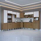 Nicho Balcão Para Cozinha Paris - Caixa Com 50m2 - Nogal Manc