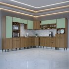 Nicho Balcão Para Cozinha Paris - Caixa Com 50m2 - Nogal Manc