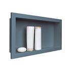 Nicho Banheiro Embutir 30x60 Plástico Cinza Chumbo - Metasul