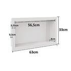 Nicho Banheiro Embutir 30x60 Plástico Cinza Chumbo - Metasul