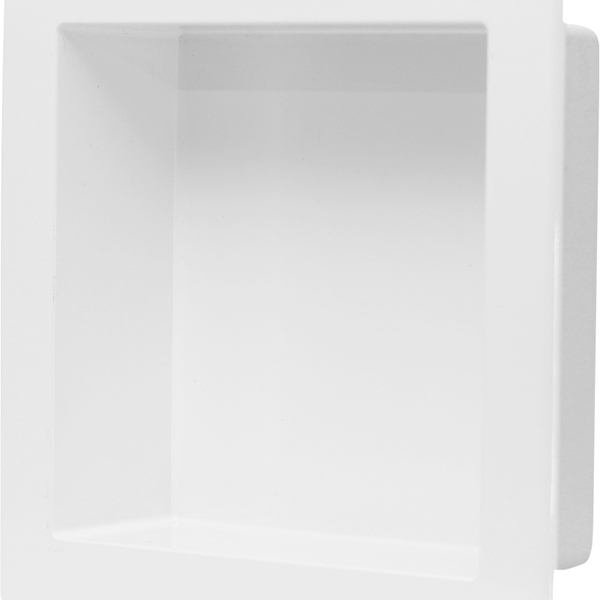 Nicho Banheiro Embutir De Mármore Sintético Branco 30x30