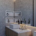 Nicho Banheiro Embutir De Mármore Sintético Branco 30x50