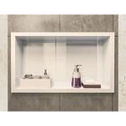 Nicho Banheiro Mármore Branco Prime 30x50 Com Fundo E Borda