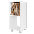 Nicho Branco Para Discos De Vinil Lps Retrô Com Rodinhas