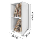 Nicho Branco Para Discos De Vinil Lps Retrô Com Rodinhas