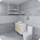 Nicho Branco Prateleira Suspensa Teto Banheiro Branca 1.20mt