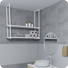 Nicho Branco Prateleira Suspensa Teto Banheiro Branca 80cm