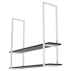 Nicho Branco Prateleira Suspensa Teto Sala Preta 100cm