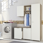 Nicho Cabideiro 29x44,3x33cm Castanho e Branco Morumbi Politorno