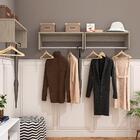 Nicho Cabideiro Suspenso Berlim Carvalho Castanho - Lumil Móv