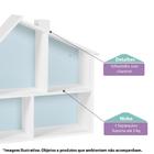 Nicho Casinha Com Chaminé E 4 Separações Branco/azul - Casate