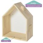 Nicho Casinha Com Janela E Chaminé Branco/natural Casatema