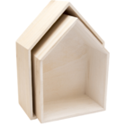 Nicho Casinha Madeira Branco 2 Pcs