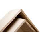 Nicho Casinha Madeira Cru 2 Pcs