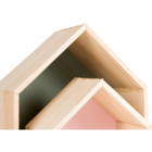 Nicho Casinha Madeira Verde/rosa 2 Pcs