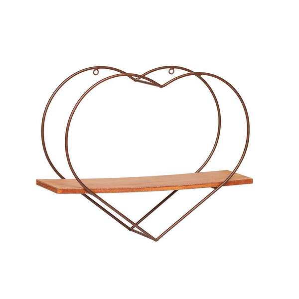 Nicho Com 1 Prateleira Coração Marrom