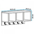 Nicho Com 5 Ganchos Branco Bpl 126 - Brv Móveis