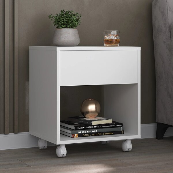 Nicho Com Gaveta E Rodízios Vedere Branco