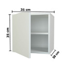Nicho com Porta Cubo MDF Branco 35x35x30 cm Prime Vtec
