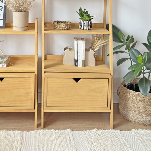 Nicho Com Porta Para Estante Pipa Em Madeira Mel