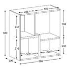Nicho Componível Multimóveis Multiuso Quadrado Com 2 Unidades