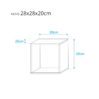 Nicho Crie Fácil Branco 28 x 28 cm