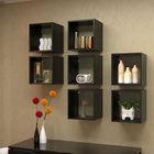 Nicho Cube 31x31cm Preto Spaceo