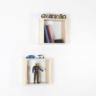 Nicho Cubo Decoração Infantil Verde Mint E Madeira Pinus 30cm