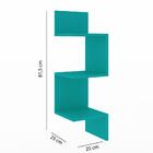 Nicho De Canto Com 3 Prateleiras - Turquesa