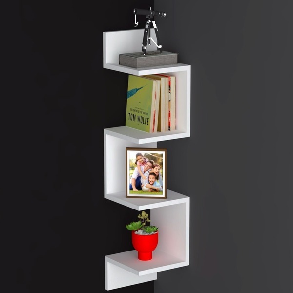 Nicho De Canto De Parede Suspenso Organizador Quarto Escritór