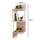 Nicho De Canto P/ Sala/ Quarto/ Escritório Branco 80cm - Brov