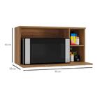 Nicho De Cozinha Modulado Botanic M639 P/ Microondas Nogueira