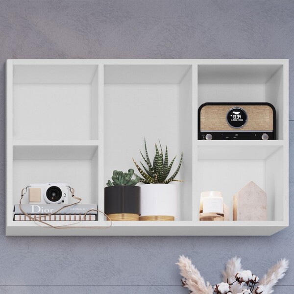 Nicho De Decoração Multiuso Infinity Branco Line - Móveis Cas