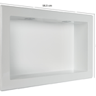 Nicho De Embutir Mármore Banheiro 30x50cm Vermelho Com Led