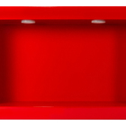Nicho De Embutir Mármore Banheiro 30x50cm Vermelho Com Led