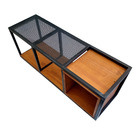 Nicho de Madeira e de Ferro para Parede - Modelo Industrial -