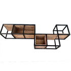 Nicho de Madeira e Ferro para Parede - Modelo Industrial - 3