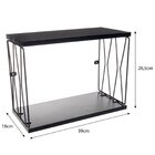 Nicho De Parede Aço E Madeira Grande Preto/preto