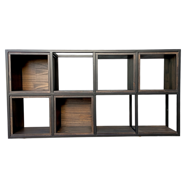 Nicho De Parede Estilo Decoração Industrial Ferro E Madeira M