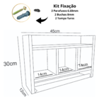 Nicho De Parede Para Banheiro Porta Toalha Em Mdf Branco