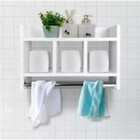 Nicho De Parede Para Banheiro Porta Toalha Em Mdf Branco