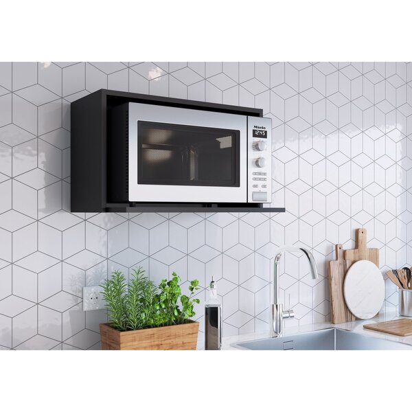 Nicho De Parede Para Microondas Funcionale  Preto