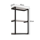 Nicho De Parede Para Quarto 3 Prateleiras Branco Com Tampo Pr