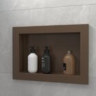 Nicho De Pedra Ardosia Para Banheiro 52cm Newstone Marrom Fos