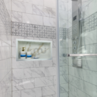 Nicho De Porcelanato 60x30 Carrara Branco Com Bordas Brancas