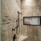 Nicho De Porcelanato 60x30 Carrara Branco Com Bordas Pretas