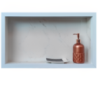 Nicho de Porcelanato Banheiro Branco Santorine Polido 60x32cm